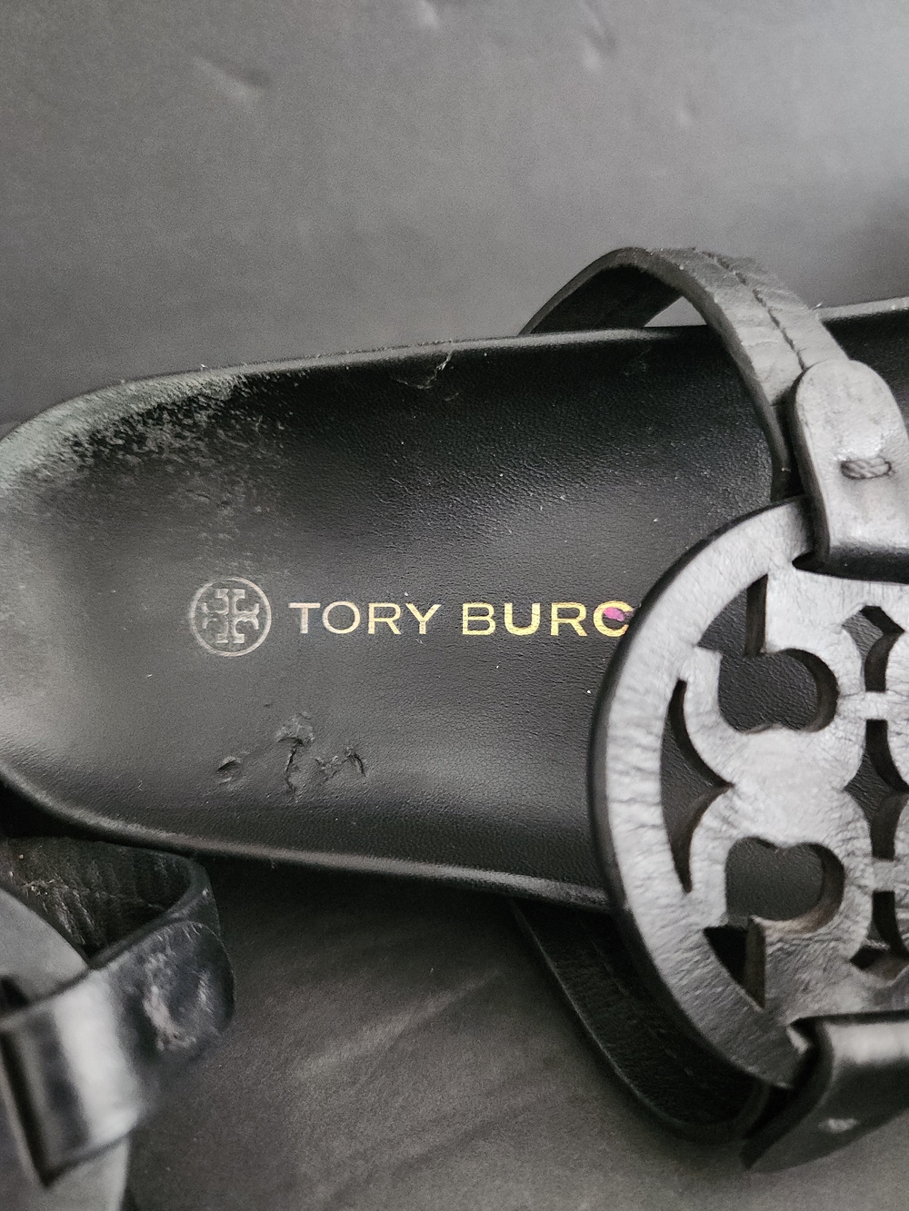 Tory Burch Miller Cloud Sandal In Black Size 7 - Picture 2 of 6